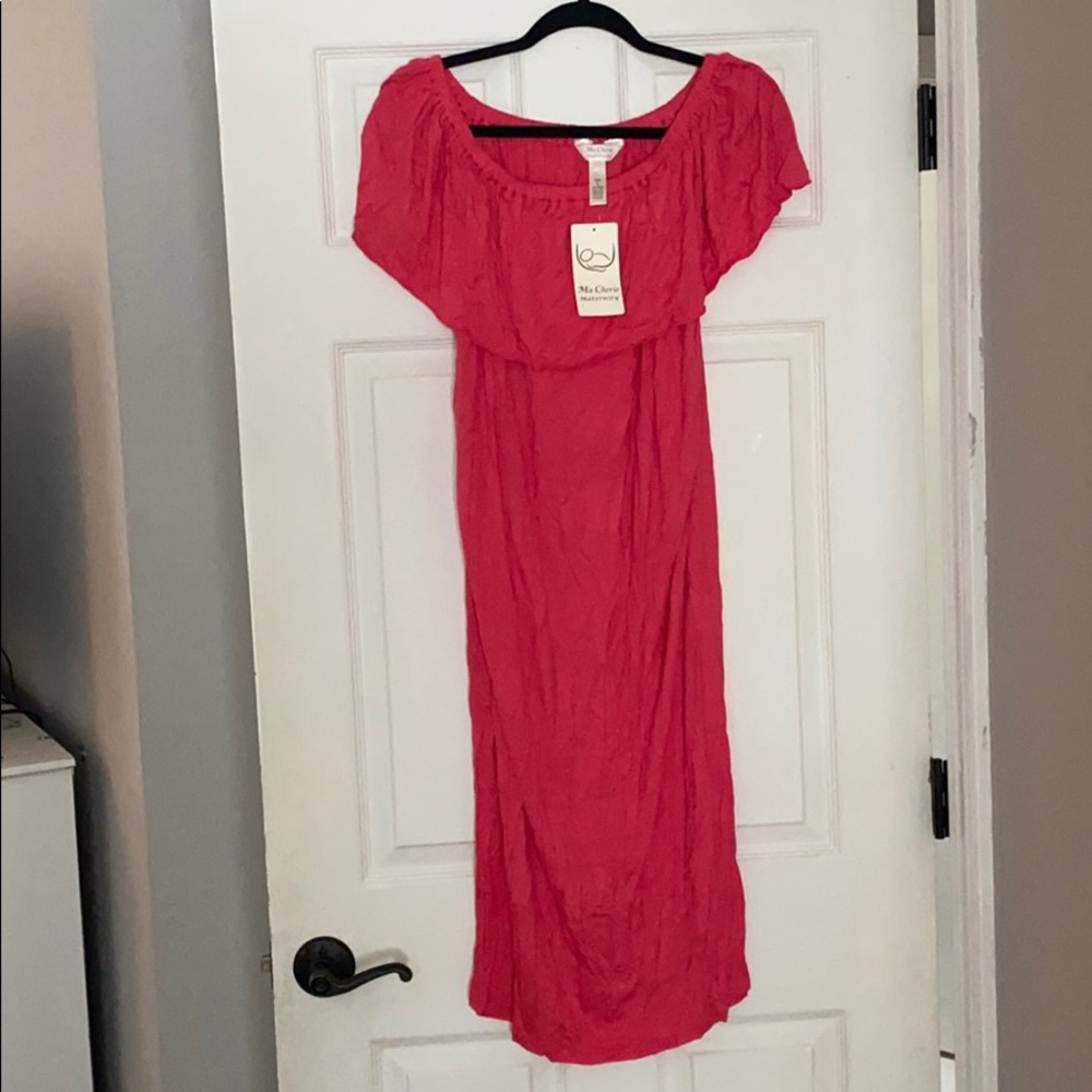 Ma Cherie Hot Pink Maternity Dress. NWT